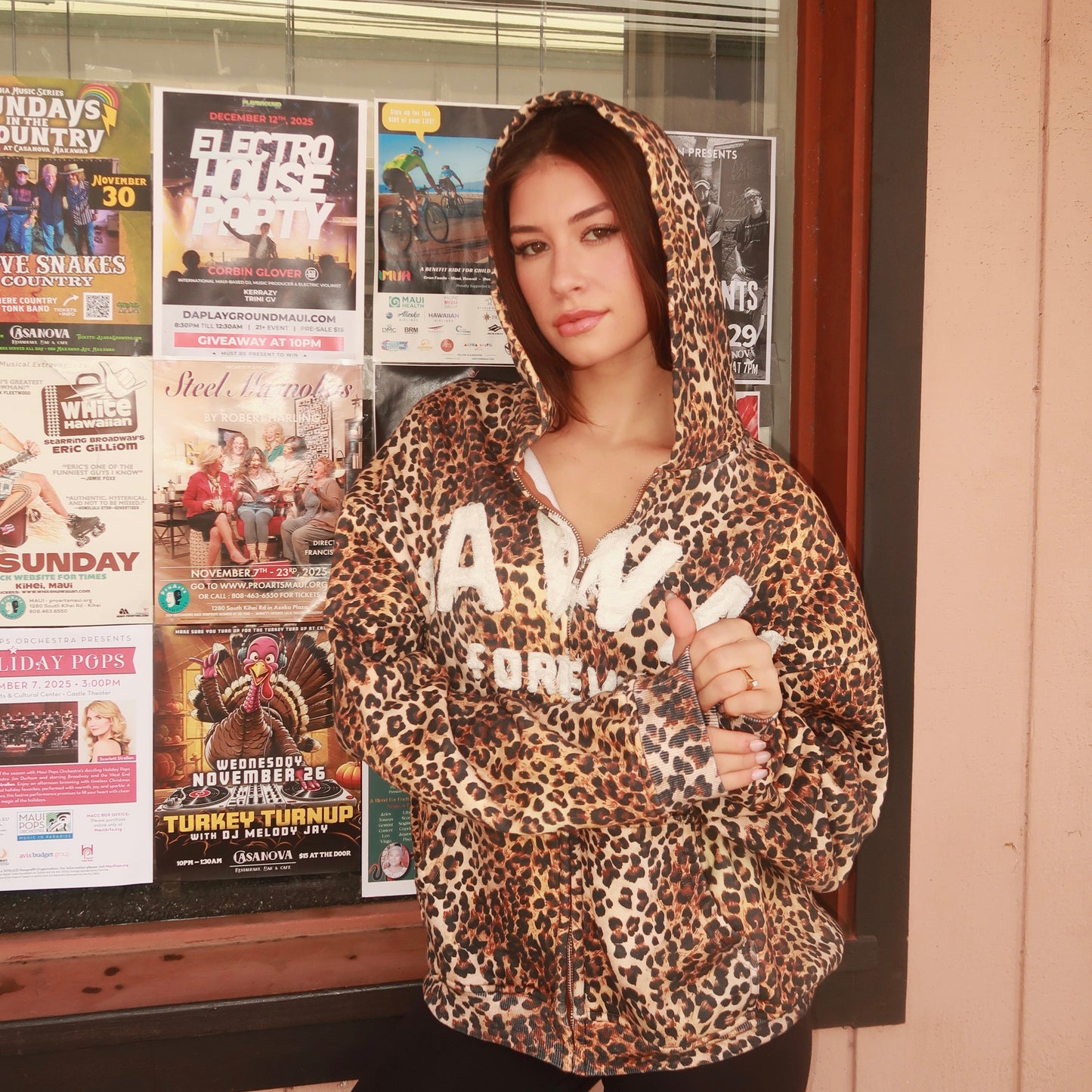 Leopard Hawai'i Forever Hoodie