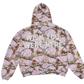 "Wish You Were Here" Blush Camo Zip Hoodie